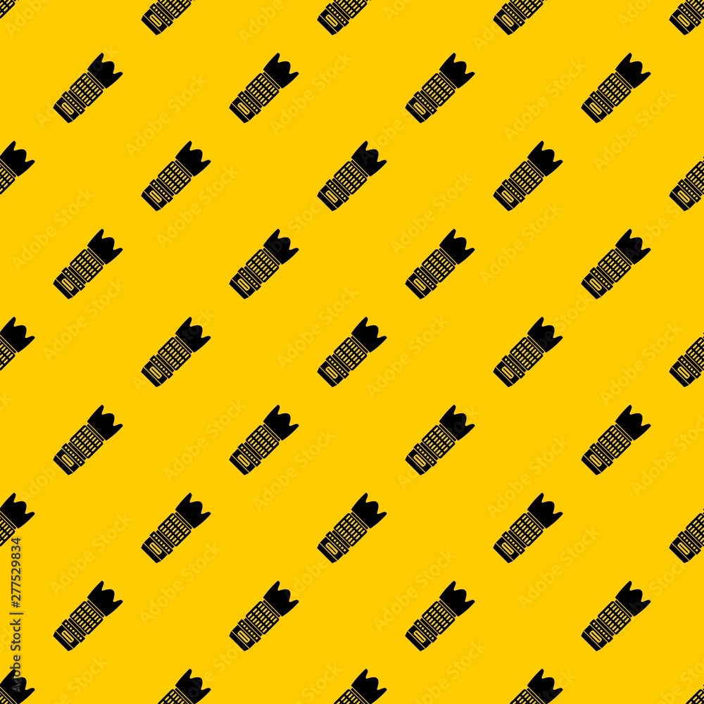 Poster interchangeable lens for camera pattern seamless vector repeat geometric yellow for any design