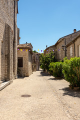 The medieval village of Ruoms in the Ardeche