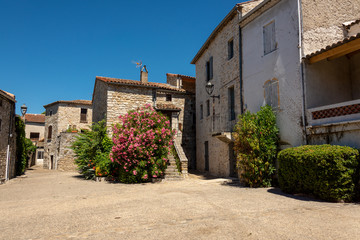 Plakat The medieval village of Ruoms in the Ardeche