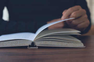 Man reading book