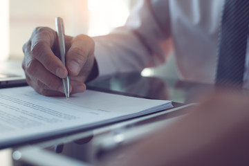 Signing contract