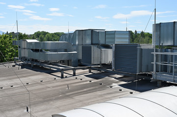 Air-conditioning unit on the roof.