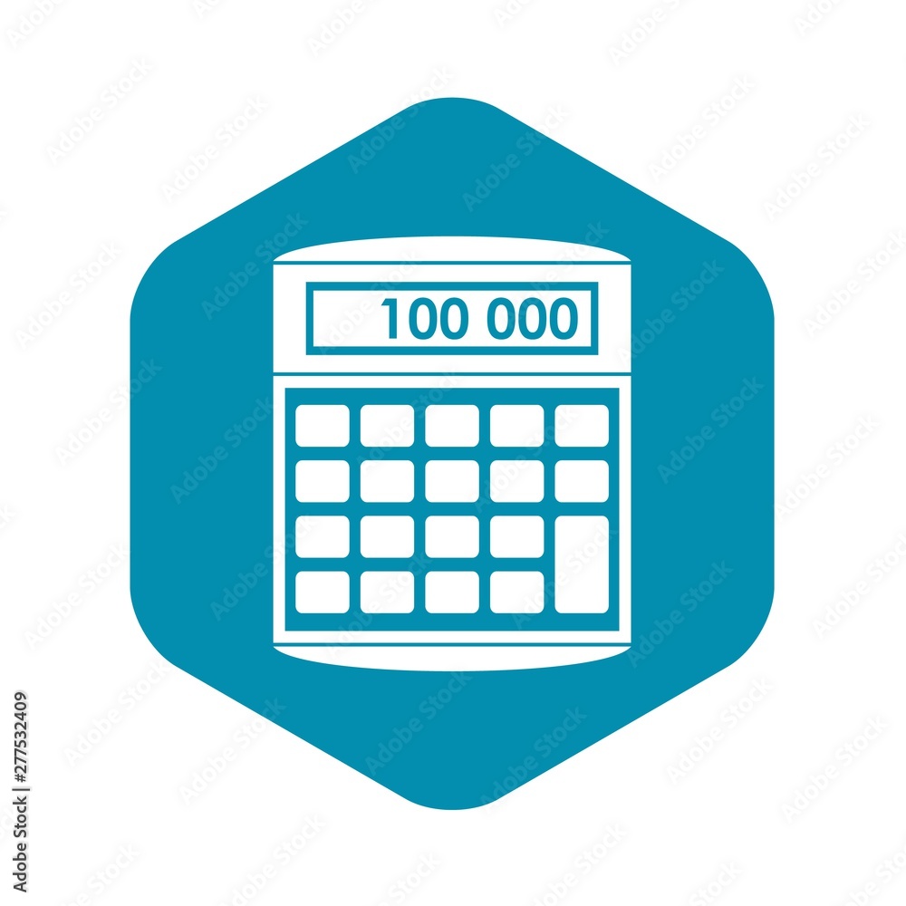 Poster an electronic calculator icon. simple illustration of calculator vector icon for web