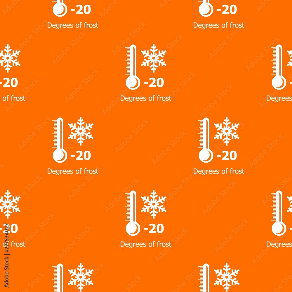 Poster frost pattern vector orange for any web design best