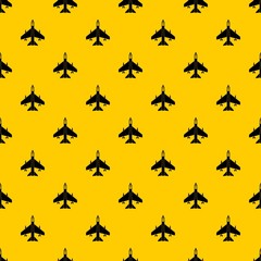 Armed fighter jet pattern seamless vector repeat geometric yellow for any design