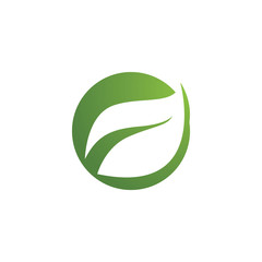 Logos of green Tree leaf ecology