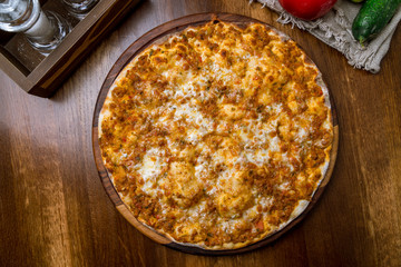 lahmacun Turkish cuisine on the board