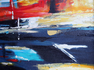 Abstract background colorful oil paint multi colors paint brush.