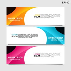 Vector abstract design banner web template.