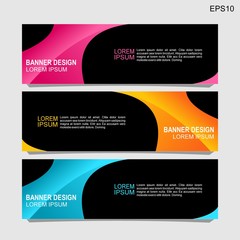 Vector abstract design banner web template.