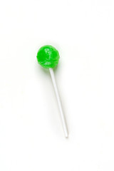 Single colorful candy sucker on a stick