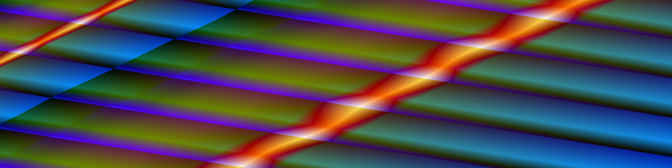 Digital Art, panoramic abstract three-dimensional objects with soft lighting, Germany