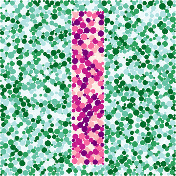 i letter color distributed circles dots illustration