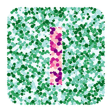 i letter color distributed circles dots illustration