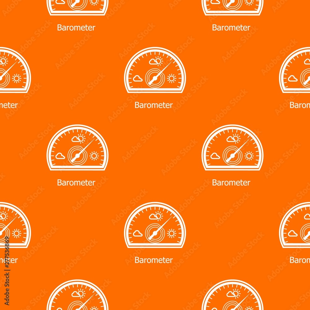 Poster barometer pattern vector orange for any web design best