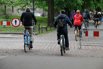 Biker in a park from Krakow