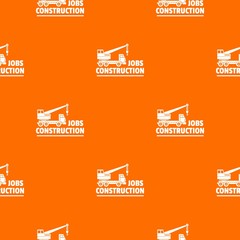 Construction job pattern vector orange for any web design best