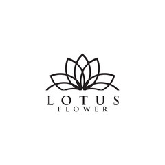 Fototapeta premium Lotus flower logo design vector template