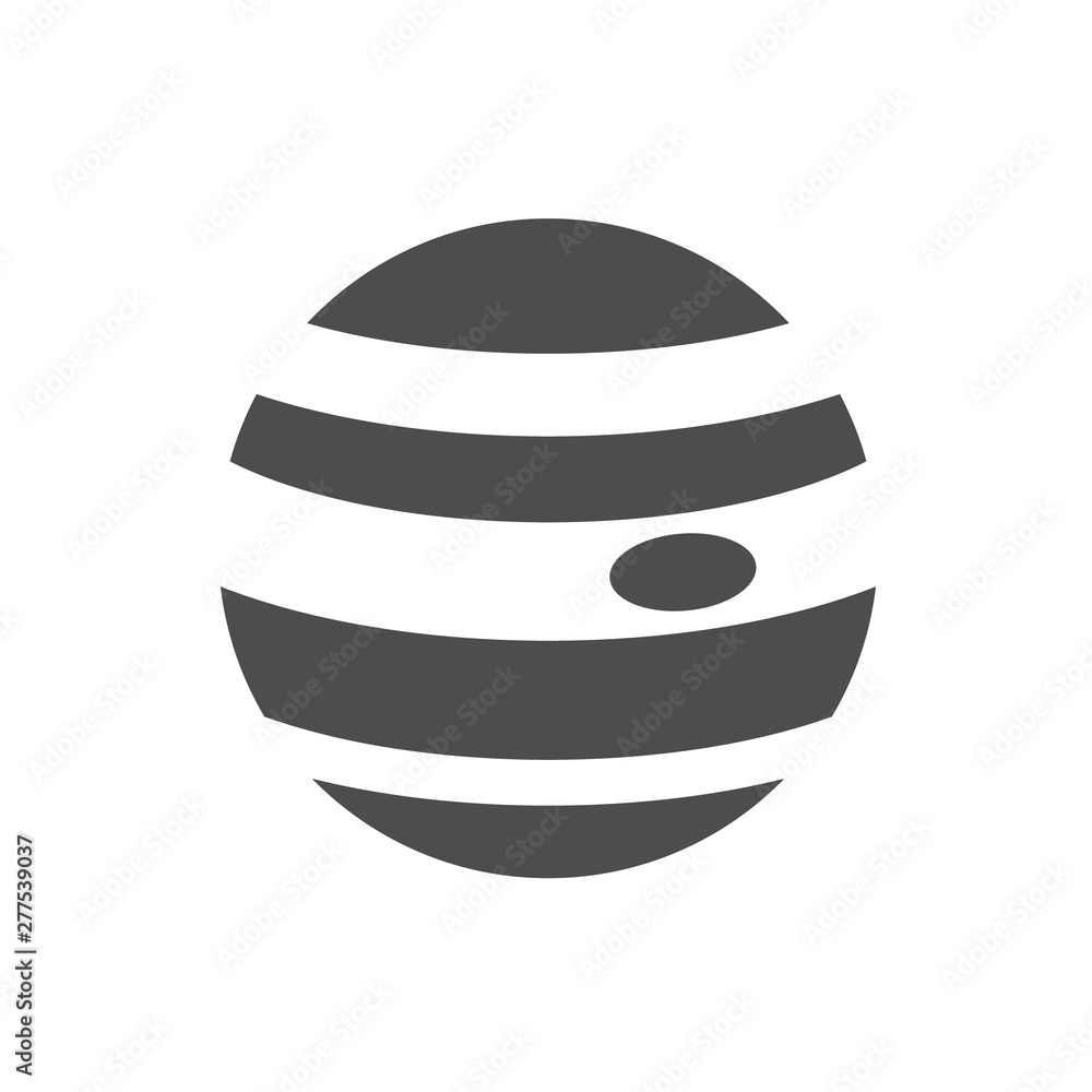 Poster jupiter planet vector icon isolated on white background. jupiter flat icon for web, mobile and user 