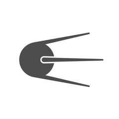 satellite vector icon isolated on white background. satellite flat icon for web, mobile and user interface design