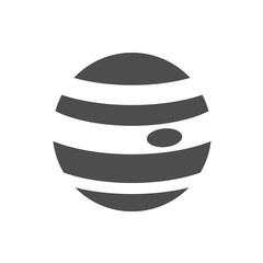 jupiter planet vector icon isolated on white background. jupiter flat icon for web, mobile and user interface design © Dmytro