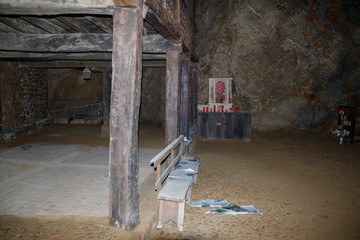 interior of abandoned hermitage