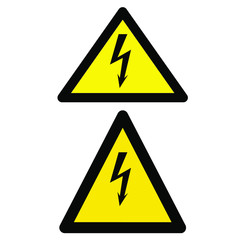 Electric shock warning sign for safety warning. Vector illustration EPS 10