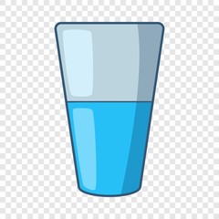 Glass of water icon. Cartoon illustration of glass of water vector icon for web design