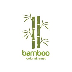 bamboo logo design vector icon download template
