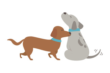 Dogs cartoons design vector illustrator