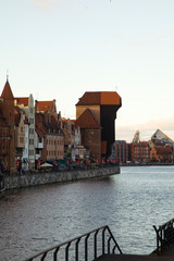 Gdańsk żuraw wodny stare miasto europa motława zabytki kamienice © Dariusz