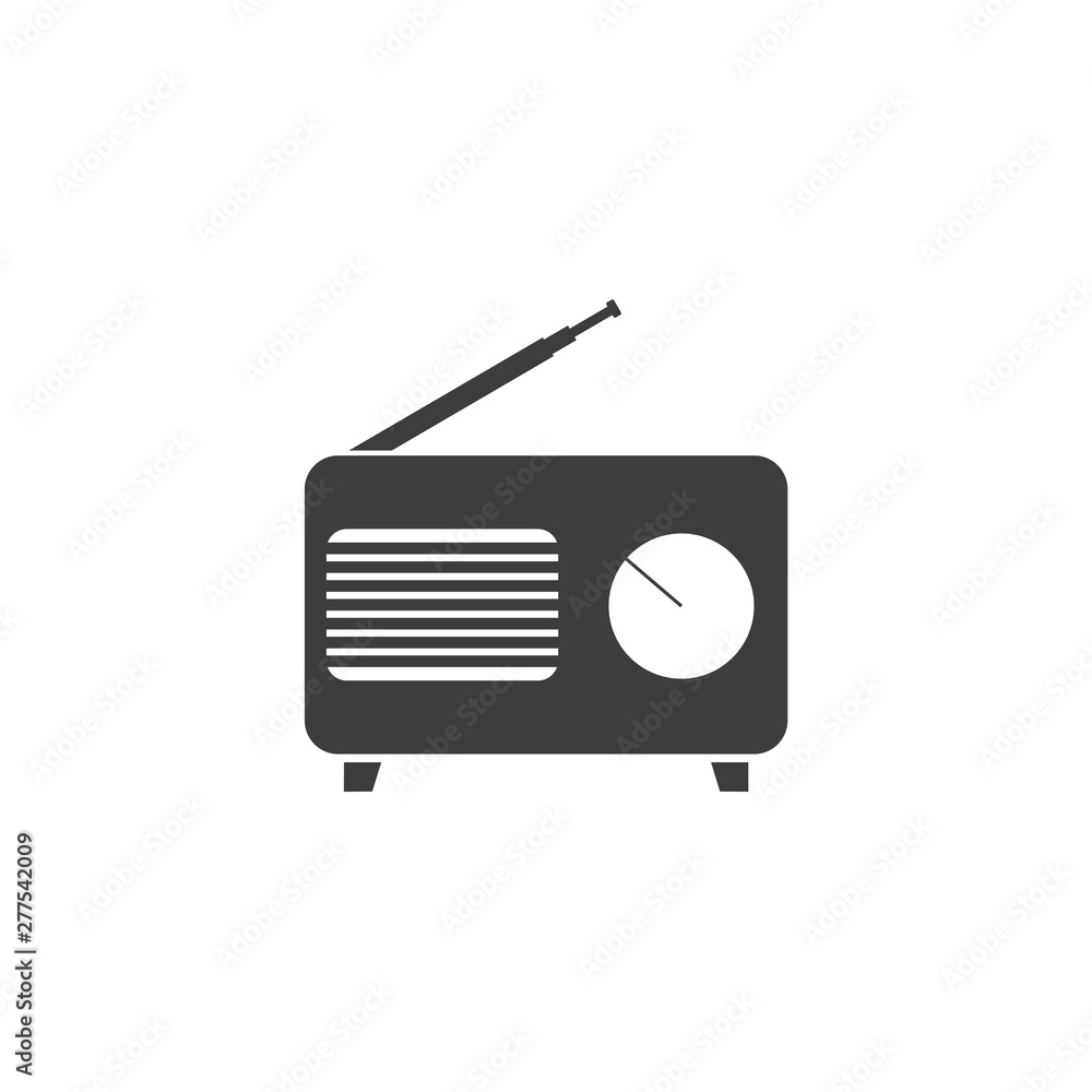 Aufkleber radio icon template black color editable. radio symbol vector sign isolated on white background. sim