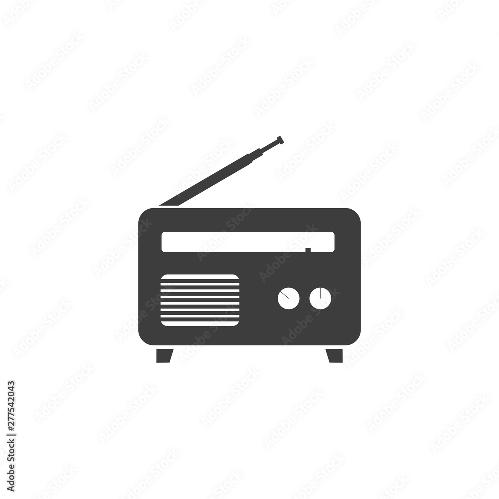 Aufkleber radio icon template black color editable. radio symbol vector sign isolated on white background. sim