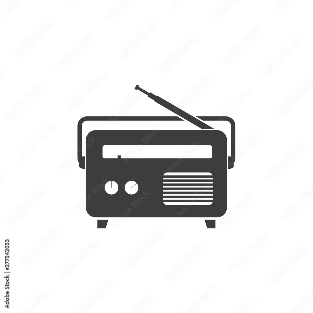 Aufkleber radio icon template black color editable. radio symbol vector sign isolated on white background. sim