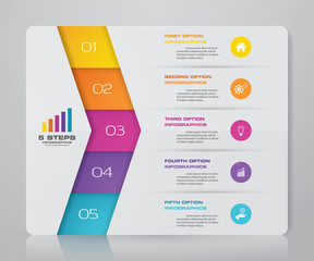 5 steps simple&editable process chart infographics element. EPS 10.	