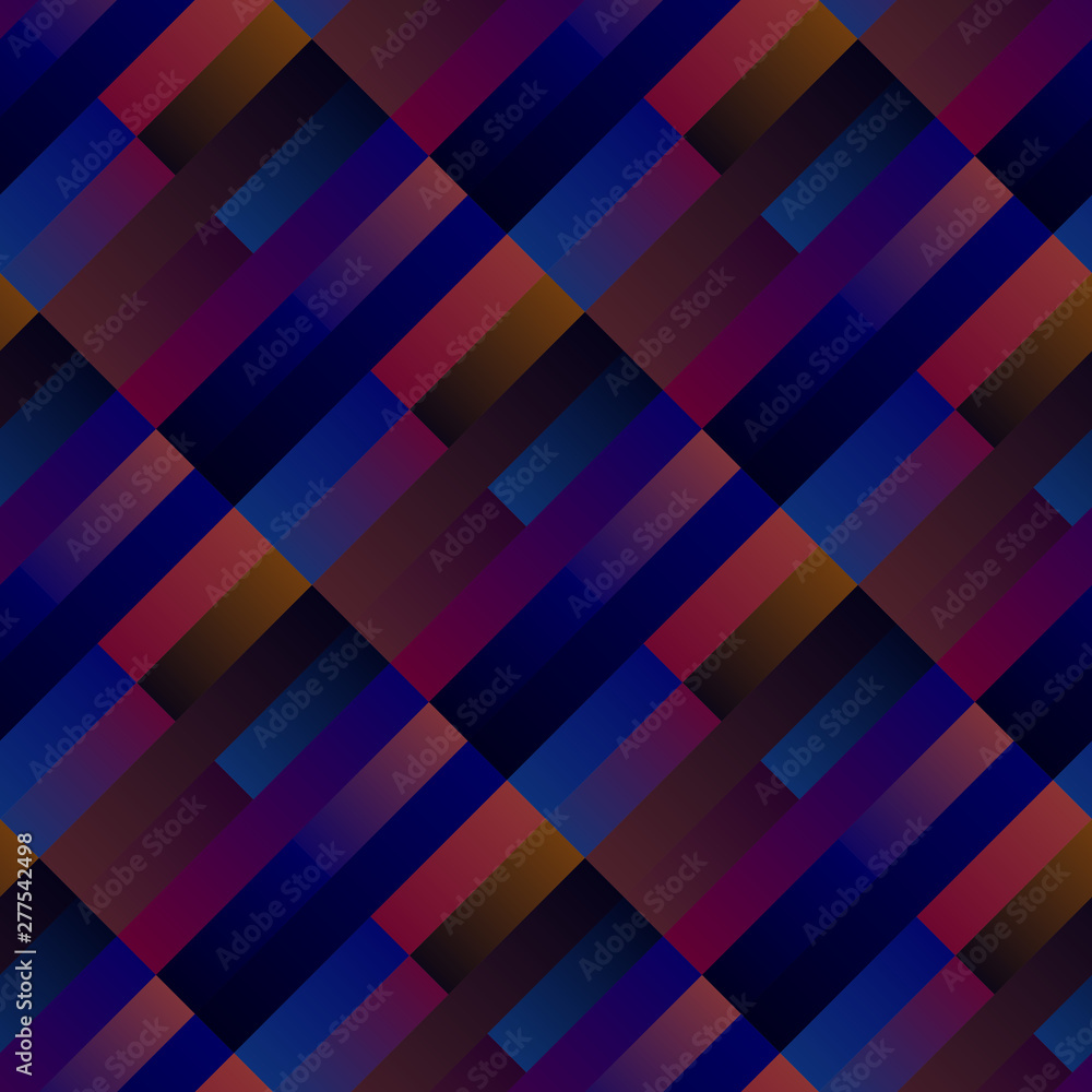 Poster gradient geometrical seamless rectangle pattern background - abstract vector design from diagonal st