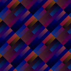 Gradient geometrical seamless rectangle pattern background - abstract vector design from diagonal stripes