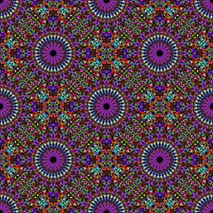 Oriental bohemian multicolor floral pattern background - abstract vector design