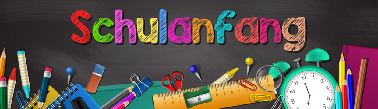Schriftzug "Schulanfang" - Schulanfang Banner