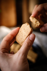 Traditional shortbread finger Scottish Biscuit.