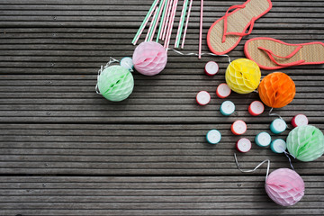 Accessories for a beach party