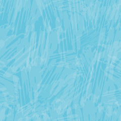 Delicate white cirrus cloud effect painterly texture. Seamless vector pattern on sky blue background. Perfect for packaging, wellness, spa, beauty products, concept, texture, stationery, fabric