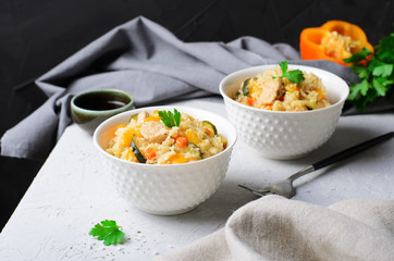 Chicken and Vegetable Rice, Tasty Homemade Food