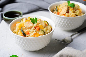 Chicken and Vegetable Rice, Tasty Homemade Food