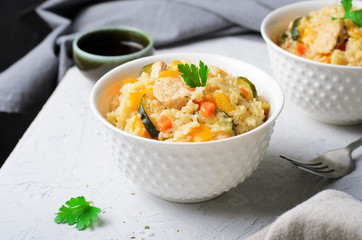 Chicken and Vegetable Rice, Tasty Homemade Food