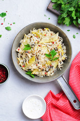 Wild Rice with Yellow Beans, Vegetarian Food