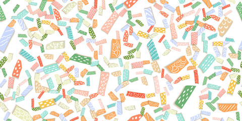 Cut paper craft pattern in origami style. Fashion and style. Can use any purpose summer poster. Paper cutout vector illustration. Fabric texture. Gift paper. 3d vector. Design element.