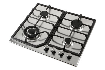 kitchen gas stove isolated on white background