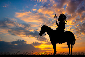 indian man at sunset © adrenalinapura