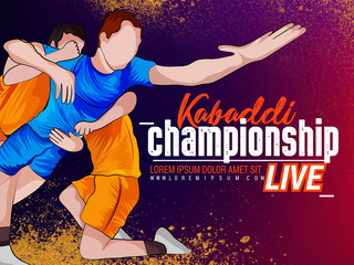 Concept Of Playing Kabaddi Banner Buy This Stock Vector And